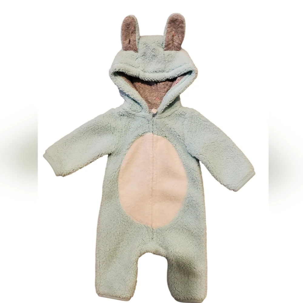 Adorable Baby Bunny Hooded Onesie - Picture 1 of 3